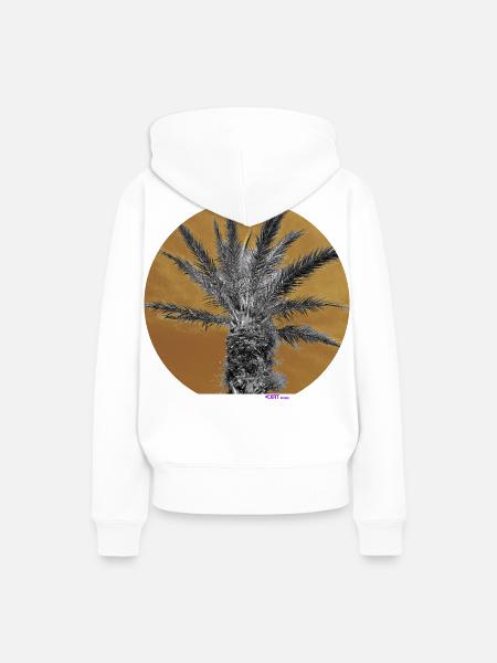 Retro-Handfläche - Frauen Premium Bio Hoodie - Weiß
