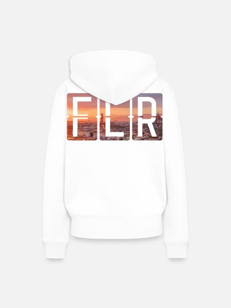 Flughafen Florenz FLR - Frauen Premium Bio Hoodie - Weiß
