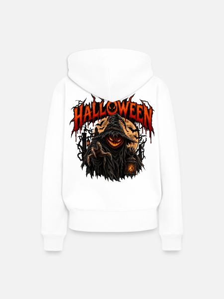 Spüre den wahren Halloween-Grauen! - Frauen Premium Bio Hoodie - Weiß