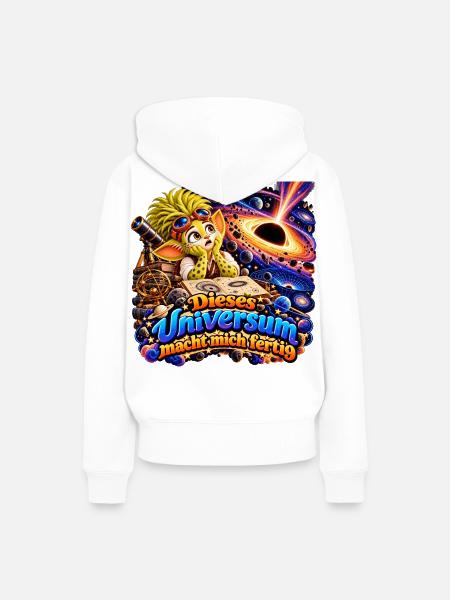 Wenuma  Diese Universum macht mich fertig  - Frauen Premium Bio Hoodie - Weiß