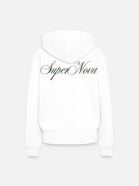 SuperNova-Zeichen - Frauen Premium Bio Hoodie - Weiß