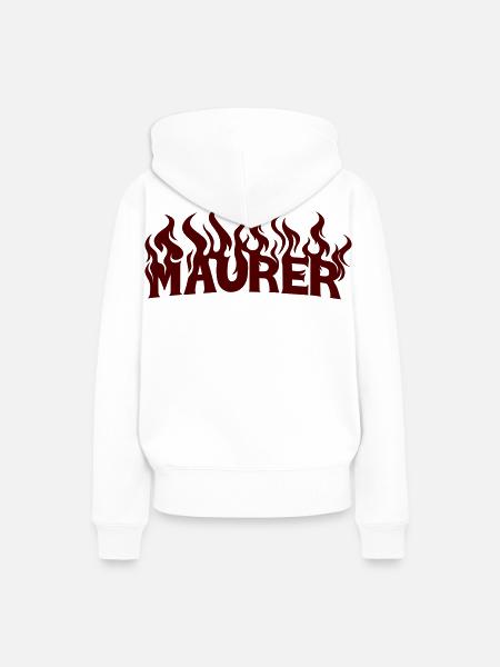 MAURER 2 - Frauen Premium Bio Hoodie - Weiß