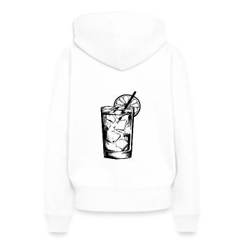 Limonade Drink - Frauen Premium Bio Hoodie - Weiß - Hinten - Julia (174cm)