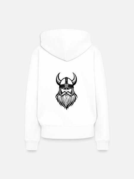 Wikinger Krieger - Frauen Premium Bio Hoodie - Weiß