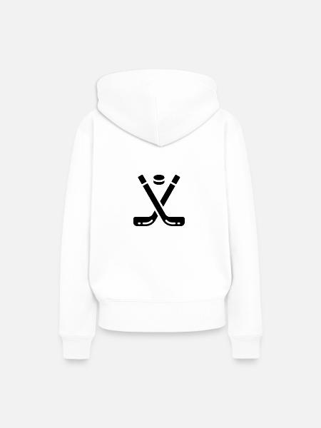 Hockey - Frauen Premium Bio Hoodie - Weiß