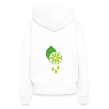 lime - Women’s Premium Organic Hoodie - white - Back - Julia (174cm)