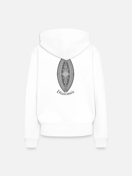 Kieselgur - Frauen Premium Bio Hoodie - Weiß