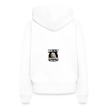 Race de chien Cockapoo - Sweat à capuche Premium bio Femme - blanc - Dos - Julia (174cm)
