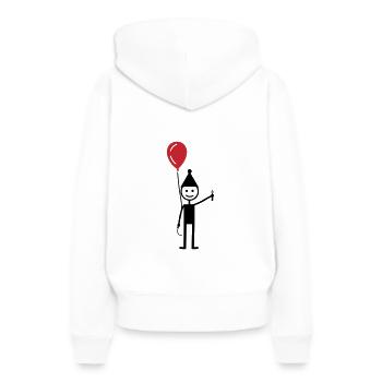 Geburtstag Ballon - Frauen Premium Bio Hoodie - Weiß - Hinten - Julia (174cm)