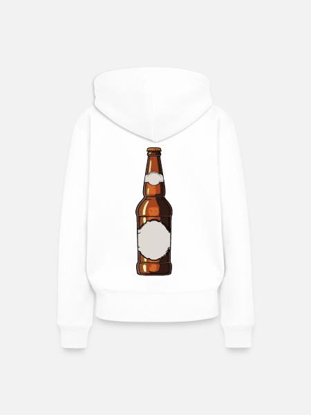 Bierflasche Bier Trinken Symbol - Frauen Premium Bio Hoodie - Weiß
