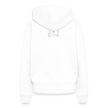 Frauen Line Art schwarz - Frauen Premium Bio Hoodie - Weiß - Hinten - Julia (174cm)