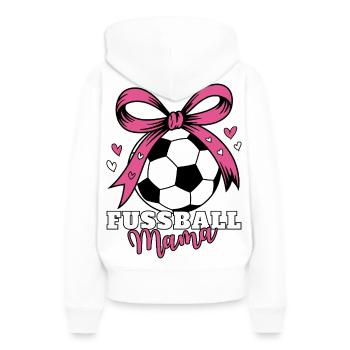 Maman Soccer - Sweat à capuche Premium bio Femme - blanc - Dos - Julia (174cm)