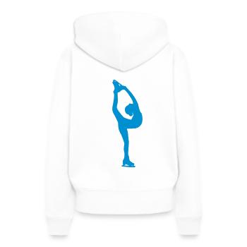 Patinage artistique - Sweat à capuche Premium bio Femme - blanc - Dos - Julia (174cm)
