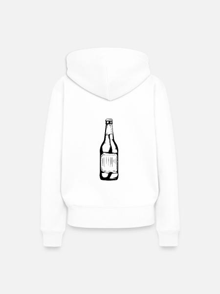 Flasche Bier - Frauen Premium Bio Hoodie - Weiß