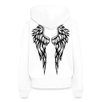 Comic Angel - Sweat à capuche Premium bio Femme - blanc - Dos - Julia (174cm)
