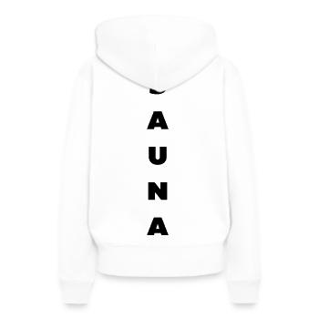 Sauna - Sweat à capuche Premium bio Femme - blanc - Dos - Julia (174cm)