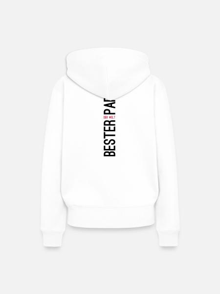 Bester Papa der Welt Geschenk - Frauen Premium Bio Hoodie - Weiß