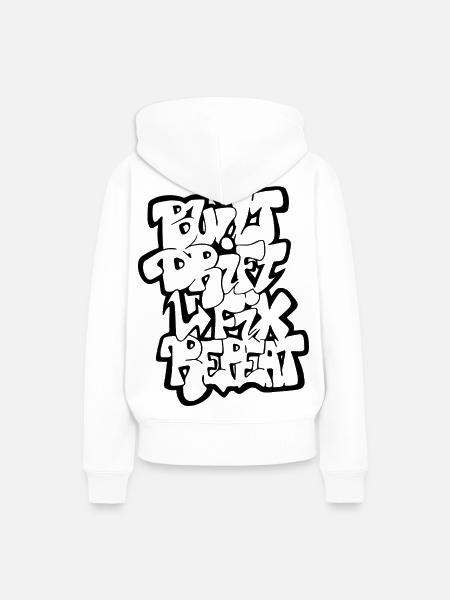 Built Drift Fix Repeat - Frauen Premium Bio Hoodie - Weiß