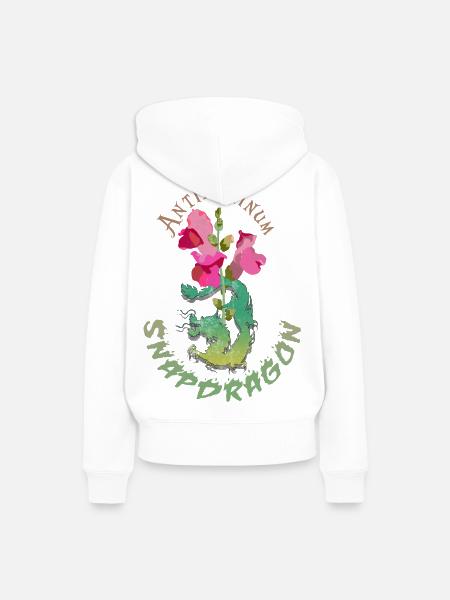 Drachenblumen - Frauen Premium Bio Hoodie - Weiß