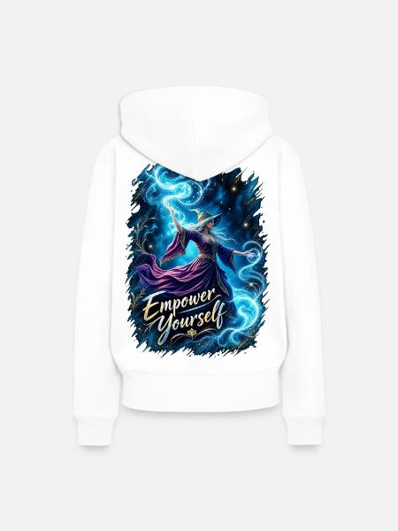 Empower Yourself – Zaubernde Kraft - Frauen Premium Bio Hoodie - Weiß