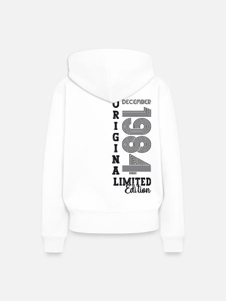 Original Dezember 1984 38. Geburtstag Geschenk - Frauen Premium Bio Hoodie - Weiß