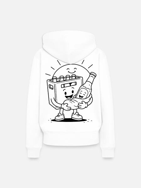 Kasti und Bierli Casual - Frauen Premium Bio Hoodie - Weiß