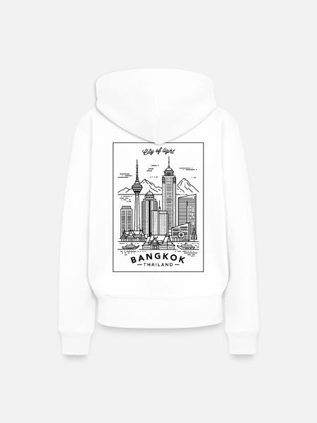 Bangkok - Frauen Premium Bio Hoodie - Weiß