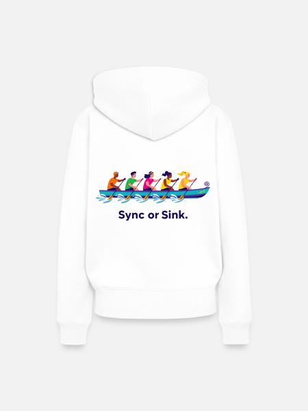 Drachenboot-Team - Frauen Premium Bio Hoodie - Weiß