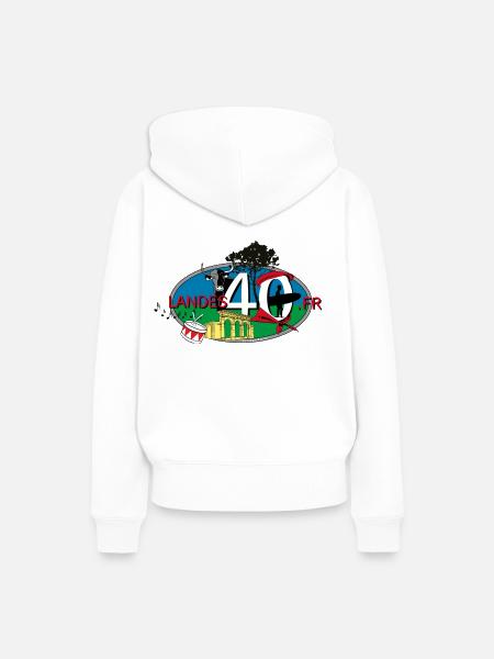 landes40.fr - Frauen Premium Bio Hoodie - Weiß