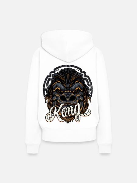 Gorilla - Frauen Premium Bio Hoodie - Weiß