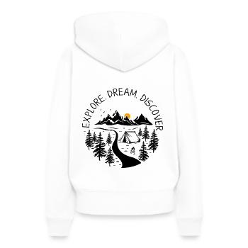 désert - Sweat à capuche Premium bio Femme - blanc - Dos - Julia (174cm)