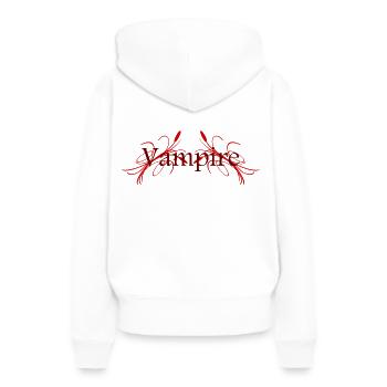 vampire - Frauen Premium Bio Hoodie - Weiß - Hinten - Julia (174cm)
