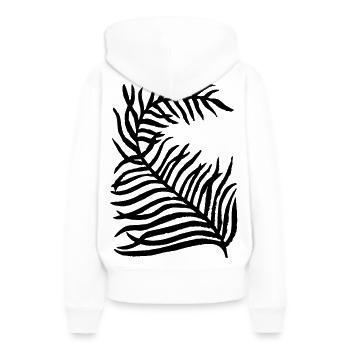 Pflanze - Frauen Premium Bio Hoodie - Weiß - Hinten - Julia (174cm)