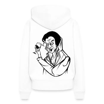 vampire - Sweat à capuche Premium bio Femme - blanc - Dos - Julia (174cm)