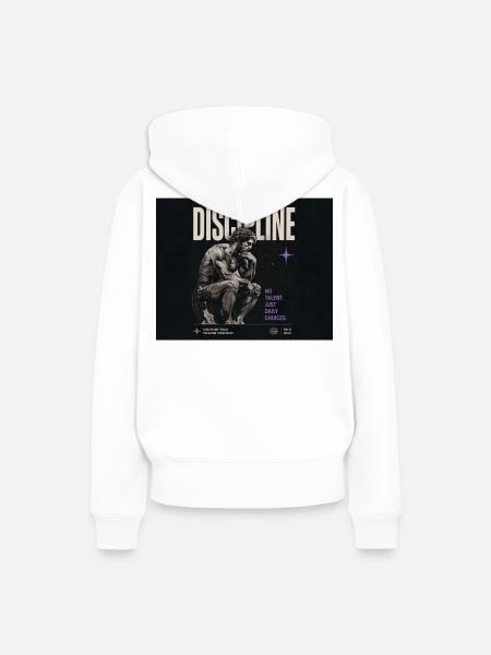 Disziplin: Tägliche Wahl - Frauen Premium Bio Hoodie - Weiß