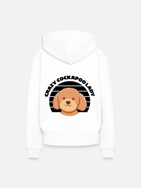 Cockapoo Hunde | Hunderasse Haustiere Geschenkidee - Frauen Premium Bio Hoodie - Weiß