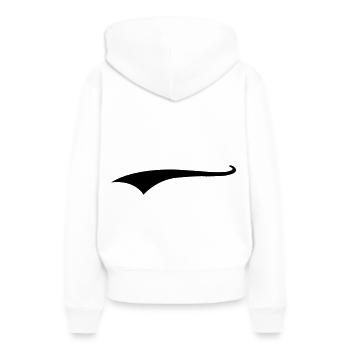 M. Swosh - Sweat à capuche Premium bio Femme - blanc - Dos - Julia (174cm)