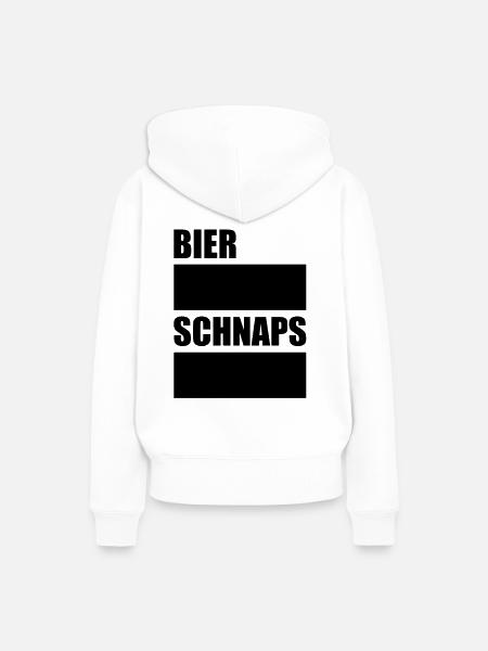 Bier Schnaps Kreide Alkohol Party - Frauen Premium Bio Hoodie - Weiß