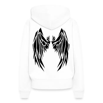 2reborn Wings Angel Flügel Engelflügel 13 - Frauen Premium Bio Hoodie - Weiß - Hinten - Julia (174cm)