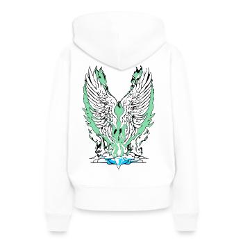 2reborn Angelwings fire blades 1 - Frauen Premium Bio Hoodie - Weiß - Hinten - Julia (174cm)
