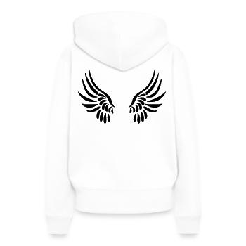 LIKE A BIRD - Sweat à capuche Premium bio Femme - blanc - Dos - Julia (174cm)