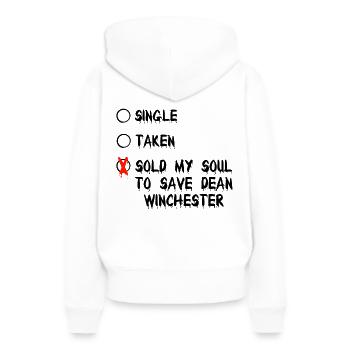 Supernaturel - Sweat à capuche Premium bio Femme - blanc - Dos - Julia (174cm)