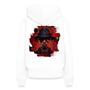 Hip-Hop Graffiti - Sweat à capuche Premium bio Femme - blanc - Dos - Julia (174cm)