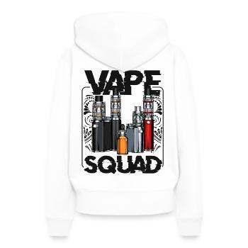 Vape - Frauen Premium Bio Hoodie - Weiß - Hinten - Julia (174cm)