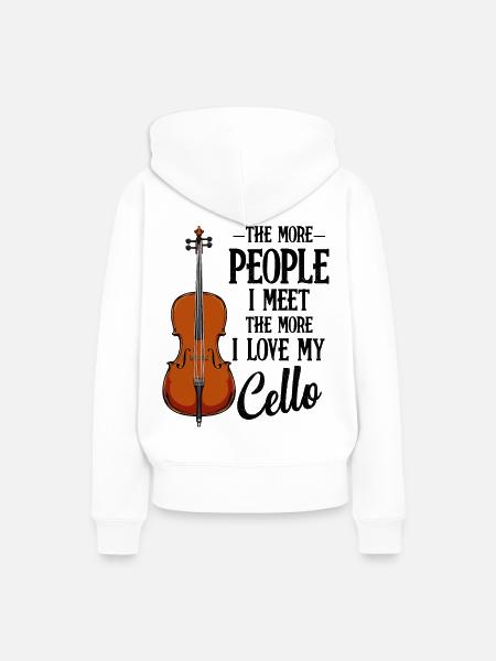 Cello - Frauen Premium Bio Hoodie - Weiß