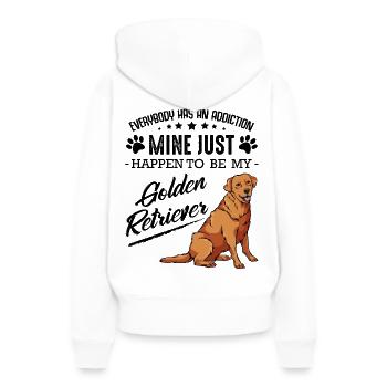 Golden retriever - Sweat à capuche Premium bio Femme - blanc - Dos - Julia (174cm)