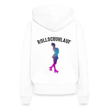 Rollkunstlauf Rollschuhe Pirouette Rollschuhlauf - Frauen Premium Bio Hoodie - Weiß - Hinten - Julia (174cm)