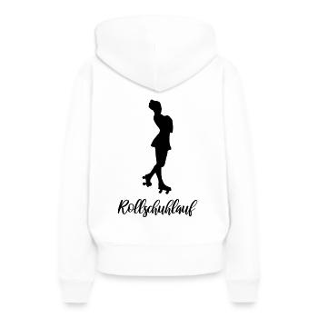 Rollkunstlauf Rollschuhe Pirouette Rollschuhlauf - Frauen Premium Bio Hoodie - Weiß - Hinten - Julia (174cm)