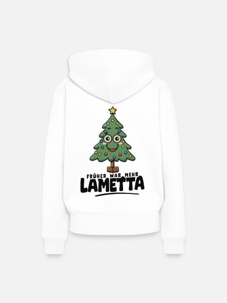Früher war mehr Lametta - Frauen Premium Bio Hoodie - Weiß