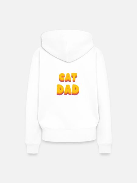 CatDad - Frauen Premium Bio Hoodie - Weiß